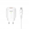 Сетевое зарядное устройство XO L112 QC18W + Lightning кабель белый, цена: 159 грн.