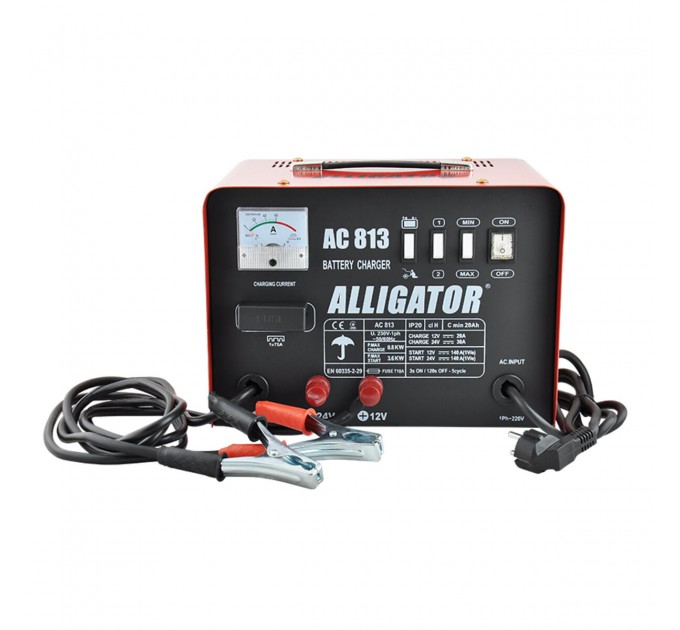 Пуско-зарядное устройство АКБ Alligator 12/24В 300А·час 45А, цена: 4 255 грн.