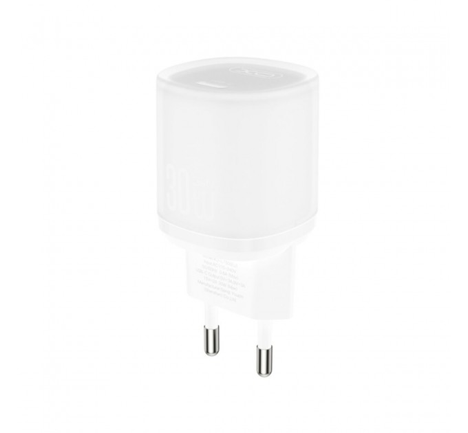 Сетевое зарядное устройство XO L150 30W Single USB-C + Lightning кабель белый, цена: 389 грн.