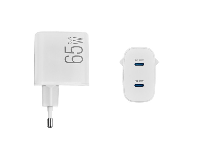 Сетевое зарядное устройство Brevia ePowerGaN PD65W 2xUSB-C белый, цена: 1 304 грн.