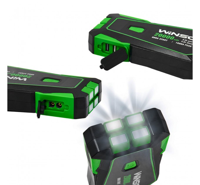 Пусковое устройство Winso Jump Starter 800/1600A 20000mAh со Smart-клеммами, цена: 4 152 грн.
