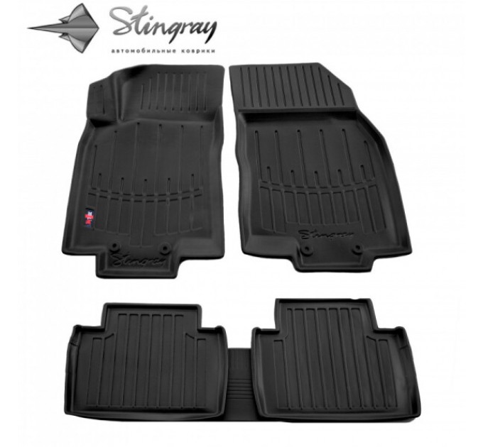 Nissan Rogue (T32) (2013-2020) комплект 3D килимків з 5 штук (Stingray), ціна: 1 480 грн.