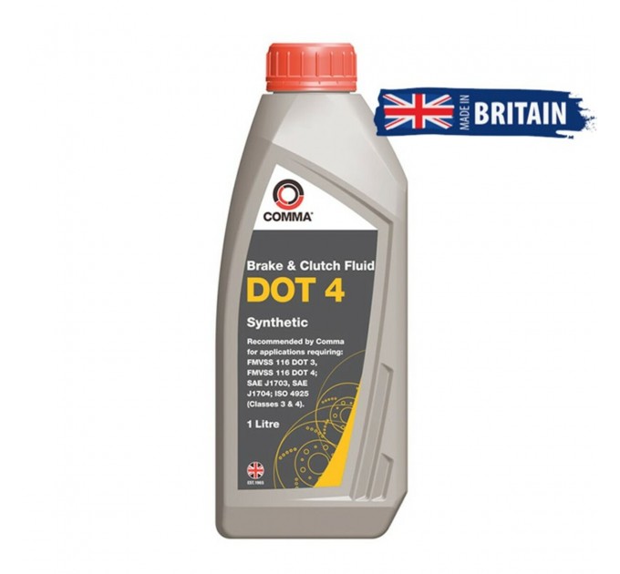 Тормозная жидкость Comma DOT 4 Brake Fluid 1л, цена: 469 грн.