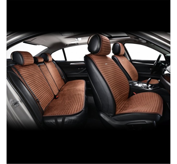 Комплект преміум накидок для сидінь CarLife Sport, coffee, ціна: 4 561 грн.