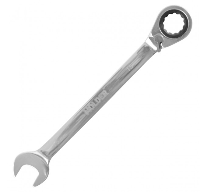 Ключ комбинированный Molder с трещоткой и реверсом CR-V, 15мм, цена: 155 грн.