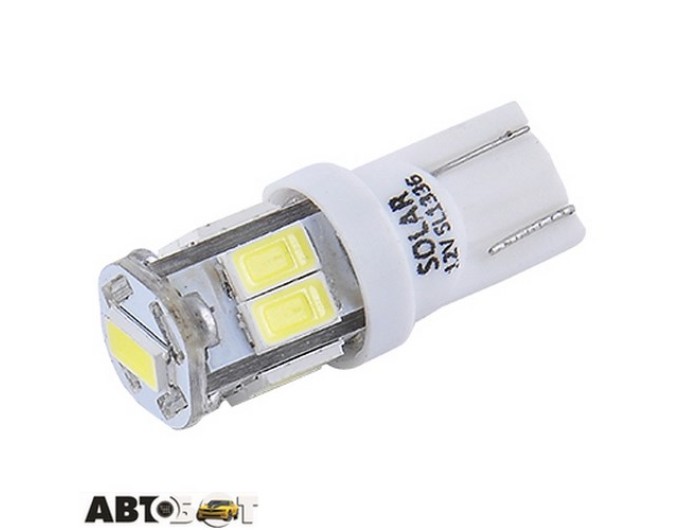 LED лампа SOLAR T10 W2.1x9.5d 12V 9SMD 5730 white SL1336 (2 шт.), цена: 58 грн.
