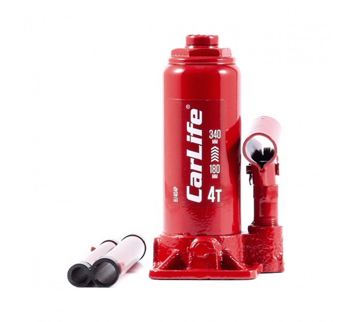 Домкрат гидравлический бутылочный CarLife 4т 180-340мм в кейсе, цена: 833 грн.