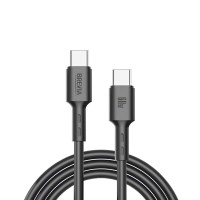Кабель Brevia Type-C to Type-C 60W 1м, черный ZIP