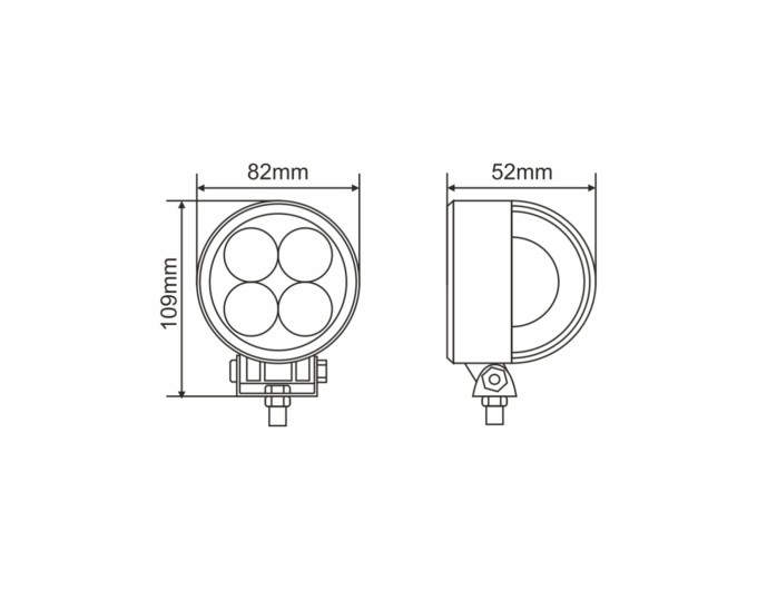 Фара светодиодная Brevia Epistar 4D Spot 10-30V, 12W (4x3W), 880Lm, 1шт, цена: 293 грн.