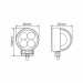 Фара светодиодная Brevia Epistar 4D Spot 10-30V, 12W (4x3W), 880Lm, 1шт, цена: 293 грн.
