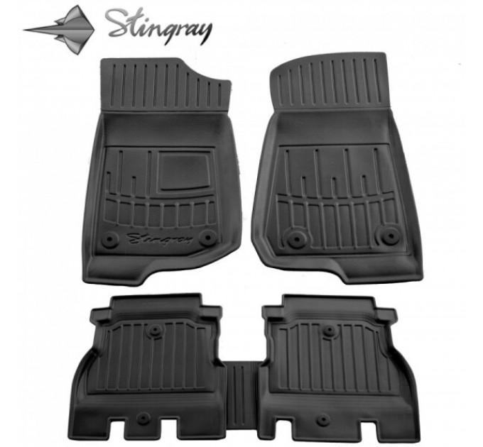 Jeep Wrangler (JL) (5 doors) (2018-...) комплект 3D килимків з 5 штук (Stingray), ціна: 1 287 грн.