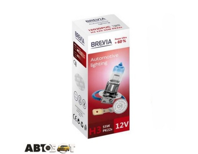 Галогенная лампа BREVIA Power Ultra +60% H3 12030PUC (1 шт.), цена: 160 грн.