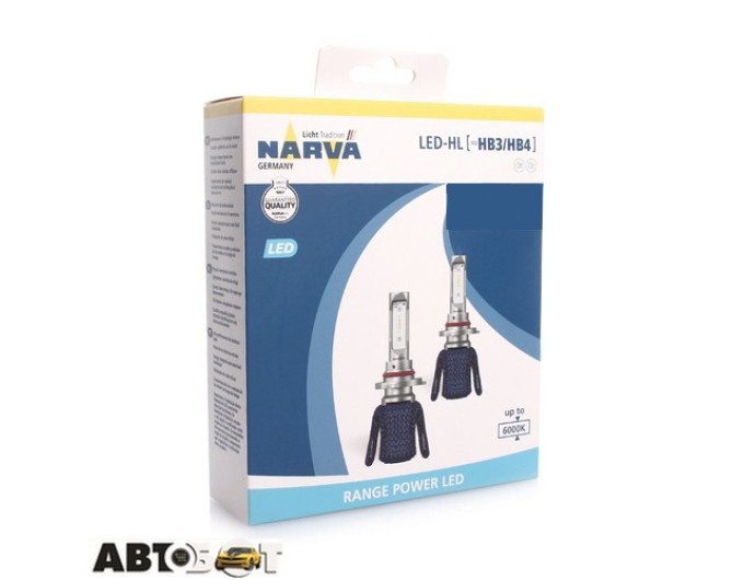LED лампа Narva RPL X2 HB3/HB4 16W 6000K 18014 (2 шт.), цена: 3 495 грн.