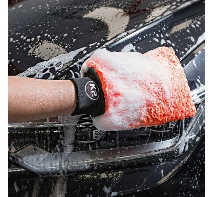 Губка-перчатка из микрофибры для ручной мойки автомобиля K2 Wash Mitt, цена: 237 грн.