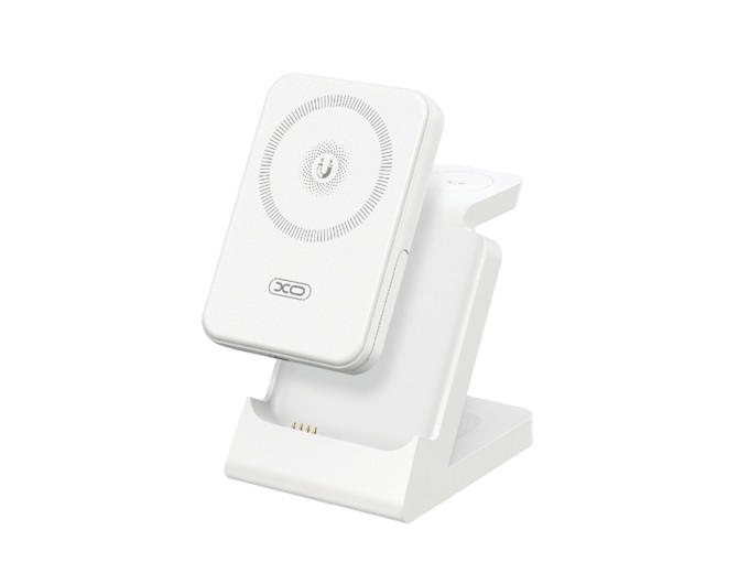 Беспроводное зарядное устройство XO CX033 3в1 Power bank + Watch Charger + Headphone белый, цена: 1 469 грн.