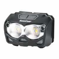 Фонарь налобный Nord Camp 500Lm, 2x5W CREE XTG, 1200mAh/3xAAA, с сенсором белый/красный