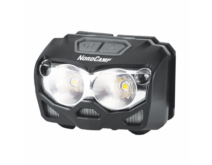 Фонарь налобный Nord Camp 500Lm, 2x5W CREE XTG, 1200mAh/3xAAA, с сенсором белый/красный, цена: 661 грн.