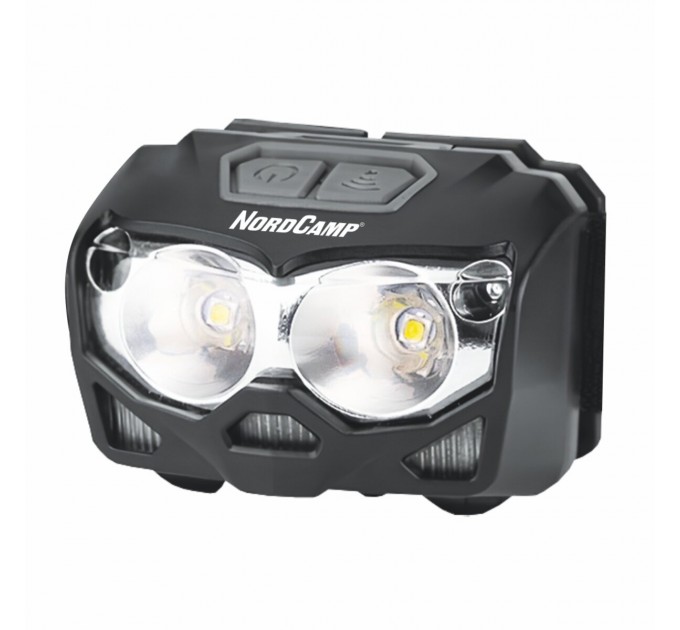 Фонарь налобный Nord Camp 500Lm, 2x5W CREE XTG, 1200mAh/3xAAA, с сенсором белый/красный, цена: 647 грн.