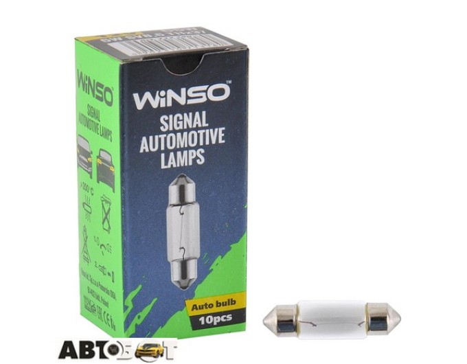 Лампа розжарювання Winso C5W 5W 12V SV8.5 T11x37 713180 (1 шт.), ціна: 9 грн.