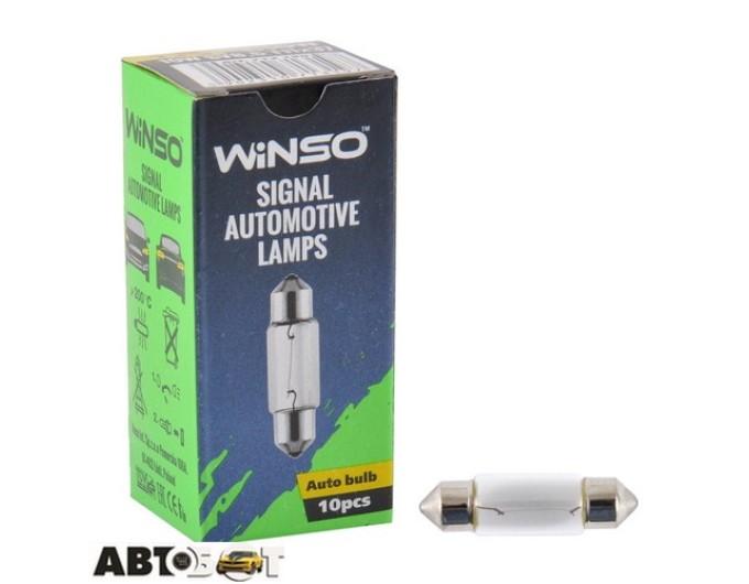 Лампа розжарювання Winso C10W 10W 12V SV8.5 T11x37 713190 (1 шт.), ціна: 16 грн.