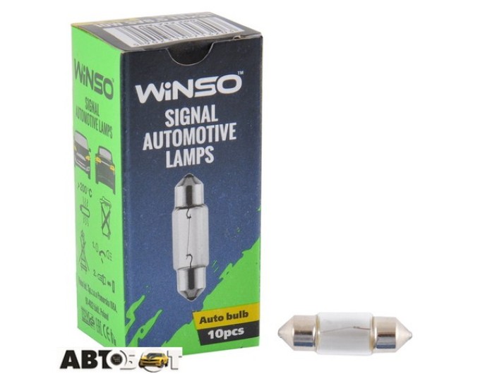 Лампа розжарювання Winso C10W 10W 12V SV8.5 T11x31 713200 (1 шт.), ціна: 7 грн.