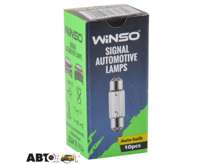 Лампа розжарювання Winso C10W 10W 12V SV8.5 T11x31 713200 (1 шт.), ціна: 7 грн.