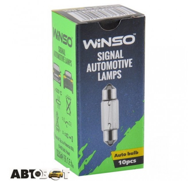 Лампа накаливания Winso C10W 10W 12V SV8.5 T11x31 713200 (1 шт.), цена: 12 грн.