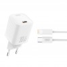 Сетевое зарядное устройство XO L148 PD30W Single USB-C + Lightning кабель белый, цена: 329 грн.