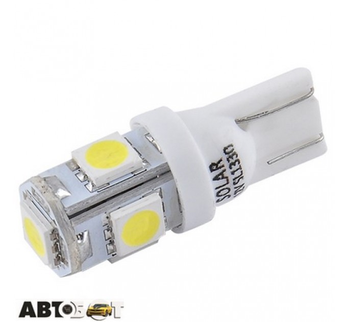 LED лампа SOLAR T10 W2.1x9.5d 12V 5SMD 5050 white SL1330 (2 шт.), цена: 40 грн.