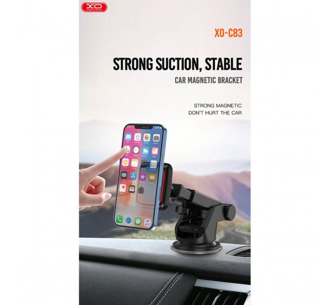 Держатель телефона автомобильный XO C83 Magnetic Car holder черный, цена: 209 грн.
