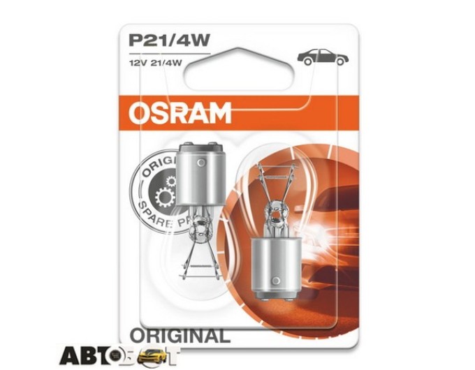 Лампа накаливания Osram Original P21/4W 12V 7225-02B (2 шт.), цена: 131 грн.