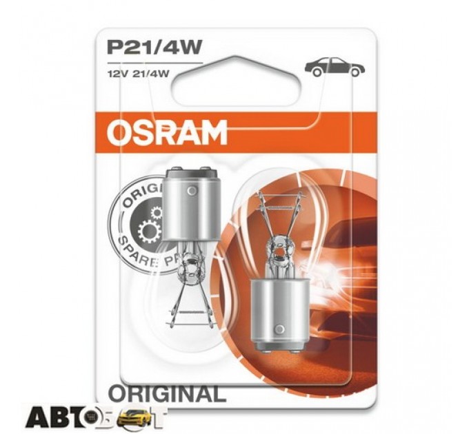  Лампа накаливания Osram Original P21/4W 12V 7225-02B (2 шт.)