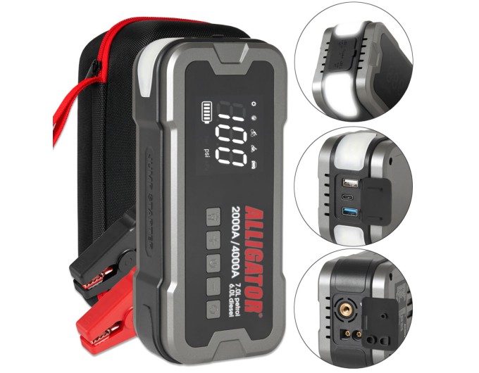 Пусковое устройство Alligator Jump Starter 2000A/4000A 24000mAh с компрессором 10Bar, цена: 5 385 грн.