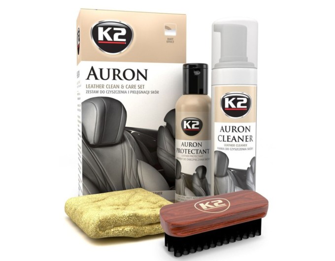 Набор по уходу за кожаной обивкой K2 Auron Set со щеткой и микрофиброй, цена: 944 грн.