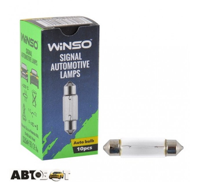 Лампа розжарювання Winso C10W 10W 24V SV8.5 T11x41 725220 (1 шт.), ціна: 14 грн.