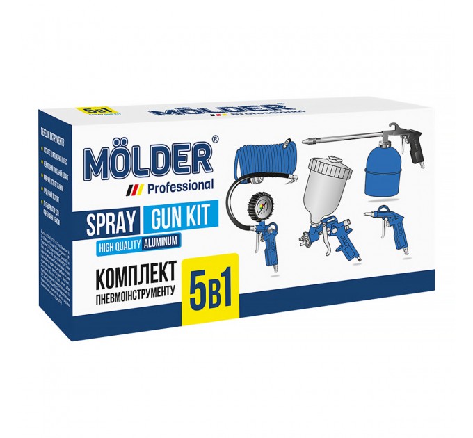 Набор пневмоинструмента Molder 5в1, цена: 1 225 грн.