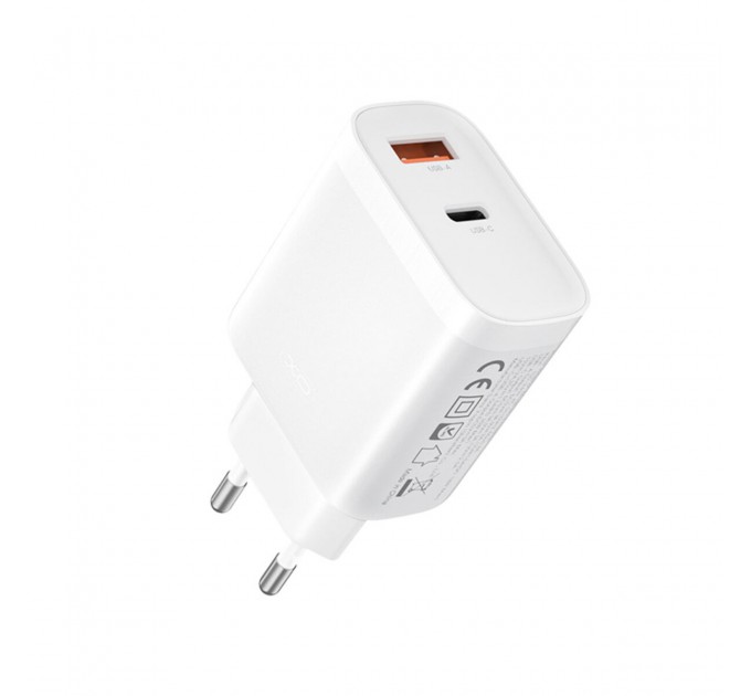 Сетевое зарядное устройство XO L116 PD30W/QC18W1USB-C+1USB-A белый, цена: 249 грн.