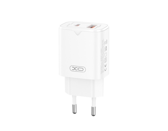 Сетевое зарядное устройство XO L130 PD30W/QC18W 1USB-C+1USB-A белый, цена: 379 грн.