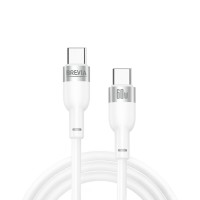 Кабель Brevia Type-C to Type-C 60W 1,2м, белый box