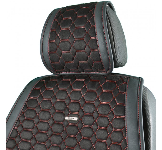 Комплект преміум накидок для сидінь BELTEX Monte Carlo, black-red, ціна: 5 458 грн.