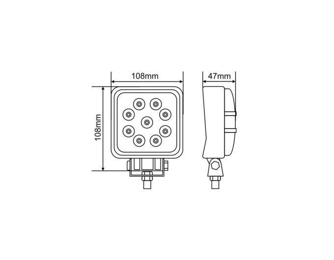 Фара светодиодная Brevia Epistar Spot 10-30V, 27W (9x3W), 1980Lm, 1шт, цена: 430 грн.
