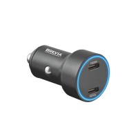 Автомобильное зарядное устройство Brevia ePower DualCharge Display 40W 2xUSB-C черный