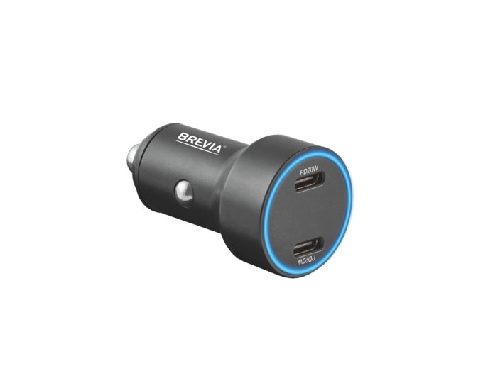 Автомобильное зарядное устройство Brevia ePower DualCharge Display 40W 2xUSB-C черный, цена: 482 грн.