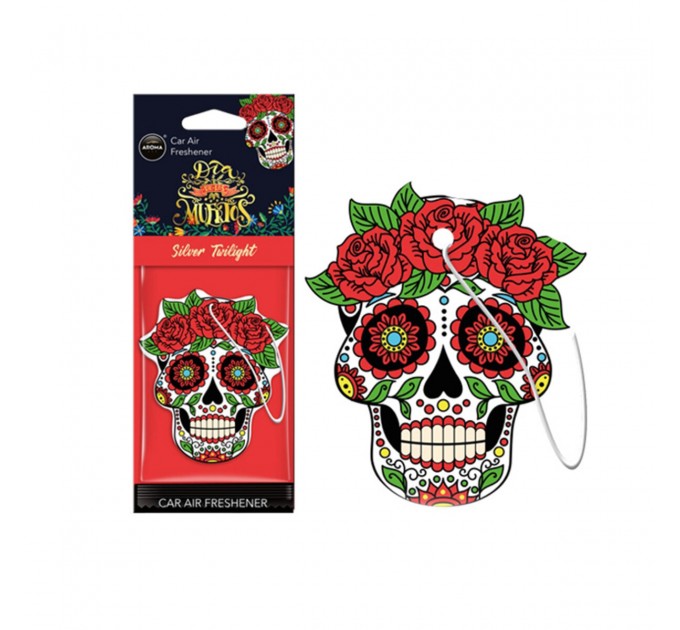 Ароматизатор Aroma Car Cellulose Dia De Los Muertos - Silver Tatoo сухой, цена: 55 грн.