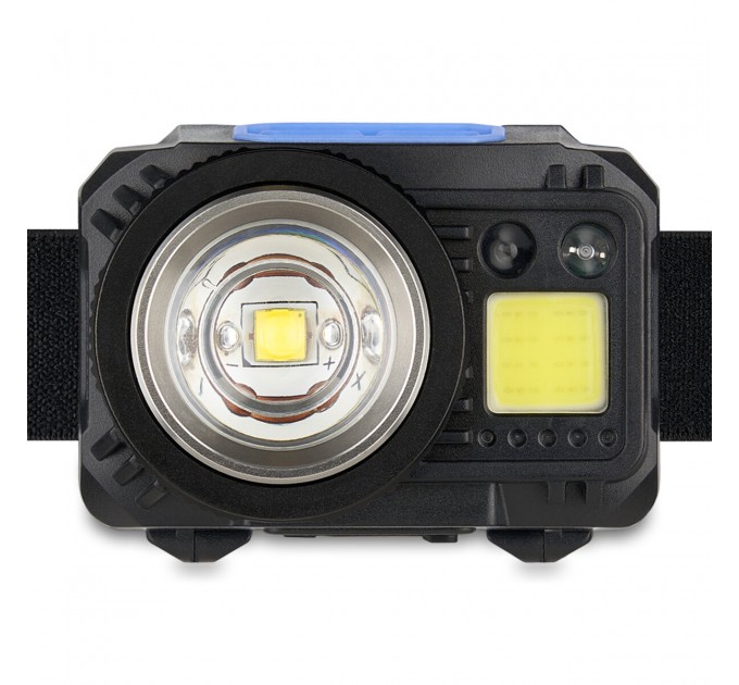 Фонарь налобный Brevia 550Lm, 3W CREE XPG+COB, 1200mAh/3xAAA, Zoom, с сенсором белый/красный, цена: 1 099 грн.