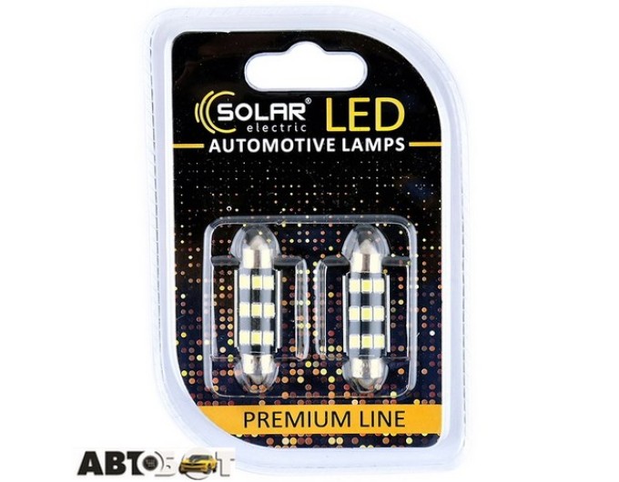 LED лампа SOLAR SV8.5 T11x39 12V 9SMD 2835 CANBUS white SL1363 (2 шт.), ціна: 116 грн.