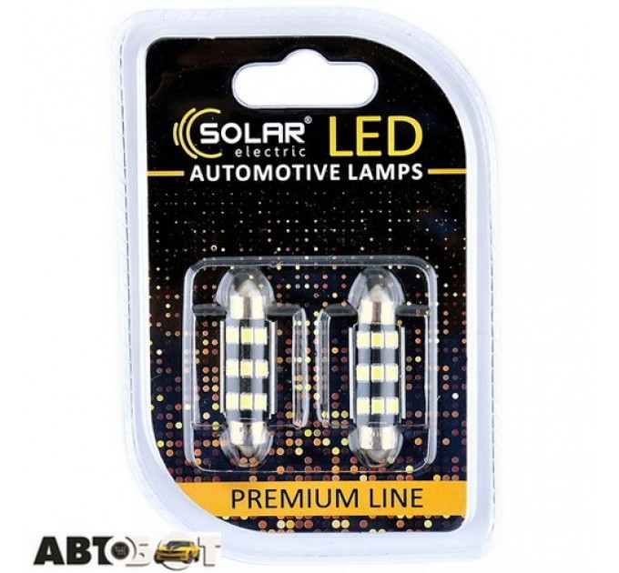 LED лампа SOLAR SV8.5 T11x39 12V 9SMD 2835 CANBUS white SL1363 (2 шт.), цена: 101 грн.