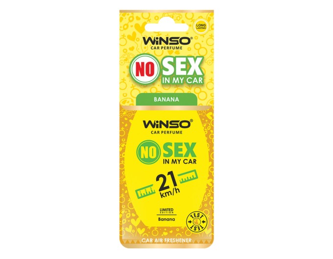 Освіжувач повітря Winso No Sex in My Car, целюлозний ароматизатор Banana, ціна: 37 грн.