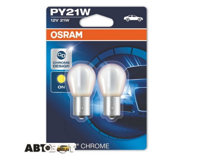 Лампа накаливания Osram Diadem Chrome PY21W 12V 21W 7507DC-02B (2 шт.), цена: 642 грн.