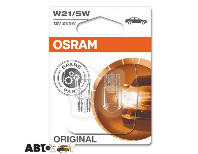 Лампа розжарювання Osram Original W21/5W 12V 7515-02B (2 шт.), ціна: 310 грн.